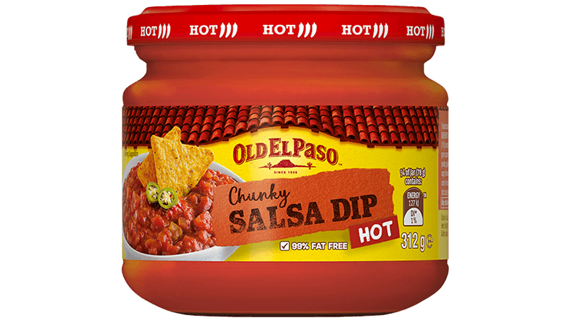chunky salsa dip hot